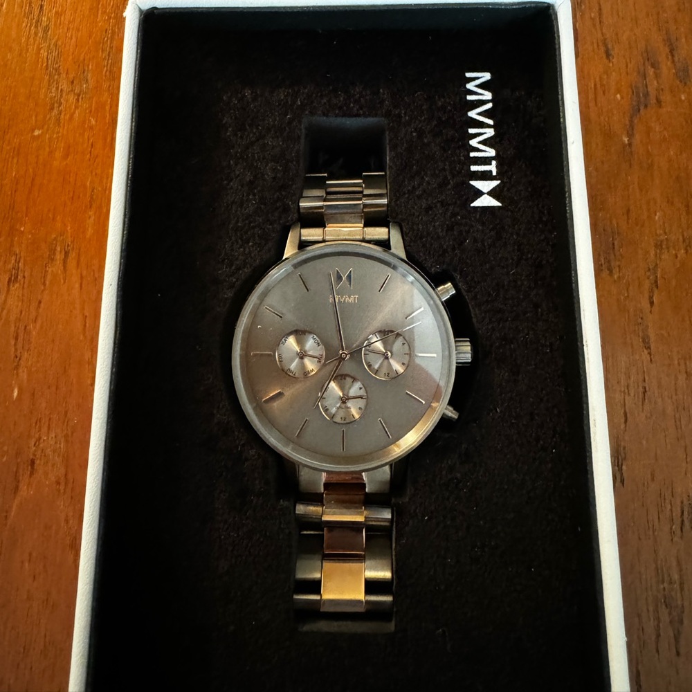 MVMT Silver and rose gold colored 38mm watch. NWTs